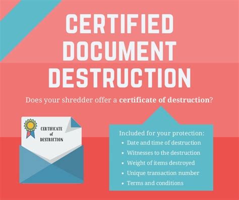 Certified Document Destruction .